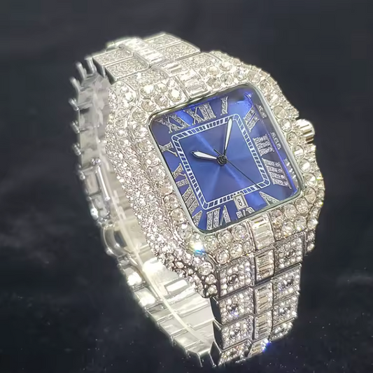 Shiny Silver Luxury Watch Moisserate GemoraLuxy