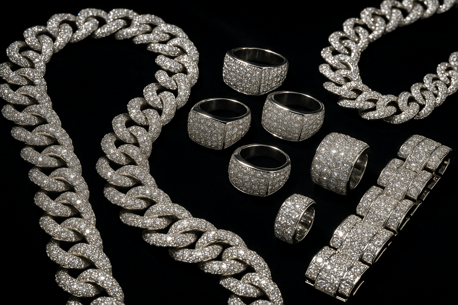 bijoux diamanté, iced epais,shiny